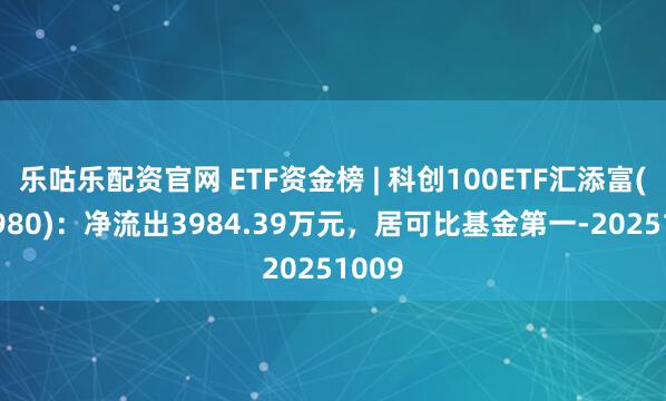 乐咕乐配资官网 ETF资金榜 | 科创100ETF汇添富(589980)：净流出3984.39万元，居可比基金第一-20251009